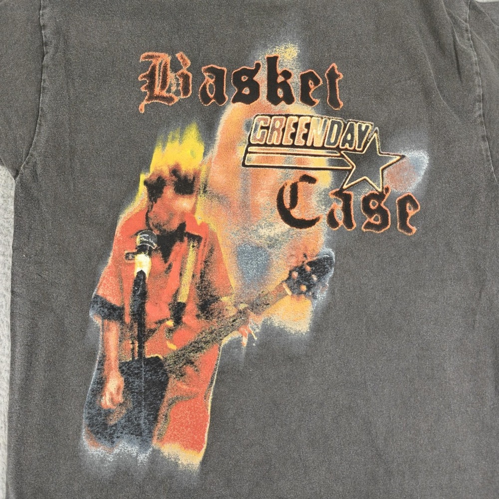 Green‎ Day Basket Case Shirt Mens Large Black Punk Rock Band Tee 90s